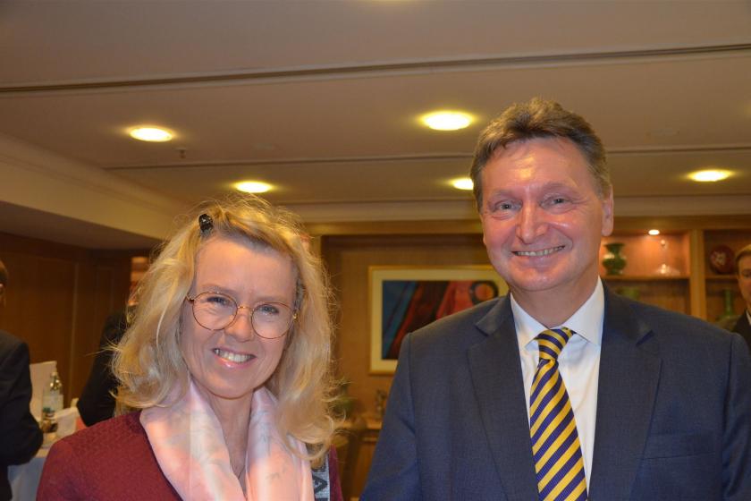 Bianca Erben (Contargo AG) und Torsten Weber (CEO Remondis International